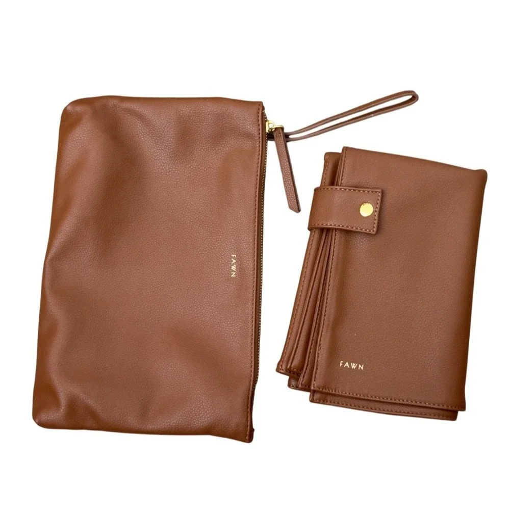 The Fawn Design Changing Clutch in Brown